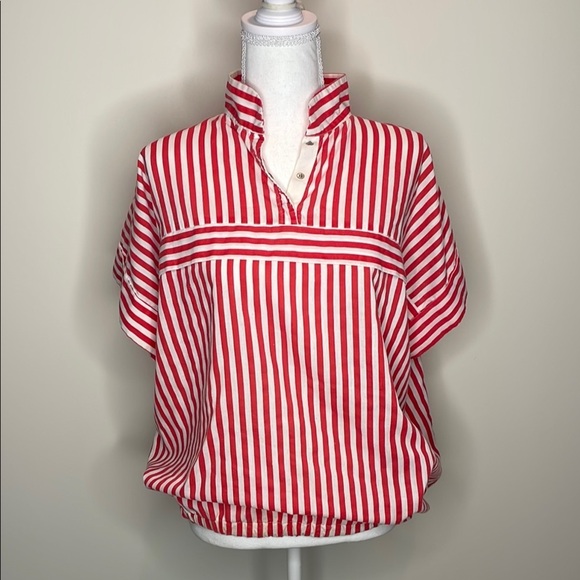 Ms. Tops California Red and White Striped Women's Top. Vintage Y2K - Picture 1 of 10